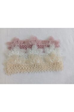 NUMİSTORE Mekik ve iğne oyası üçlü havlu kenarı