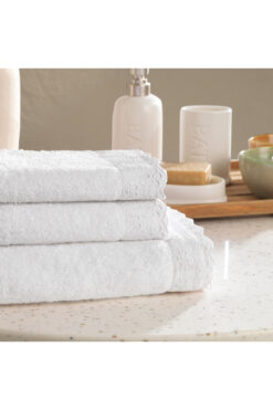 Schafer Home Benofisto 3 lü Fistolu Havlu Seti-Beyaz