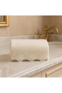Modares Store Osmanlı İğne Oyalı Havlu Çeyizlik 50*90 Kadife