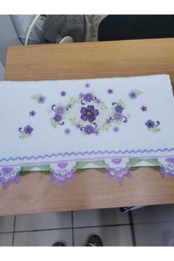 Firdevs moda çeyiz Çeyizlik İğne Oyalı Kadife Havlu