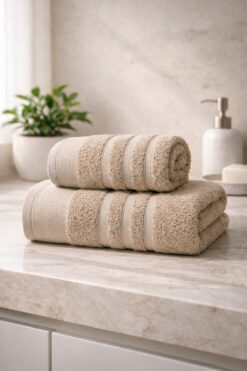 Rebeka Home Collection Ayla 2 Parça Havlu Seti 70x140 Banyo Havlusu 50x85 El Havlusu Yumuşak Dokulu