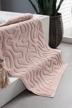 neşe home collection Neşe Home Joy 50x75 cm Ayak Havlusu Pudra– %100 Pamuklu, Yumuşak ve Emici