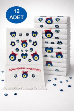 INTER Z 12 Adet Baskılı Düğün Havlusu ( Okuluk Havlu ) - 40x70 cm Sünnet Düğünü