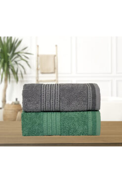 Lucy and Home Jakarlı 2'li El , Yüz Havlusu 60X110cm