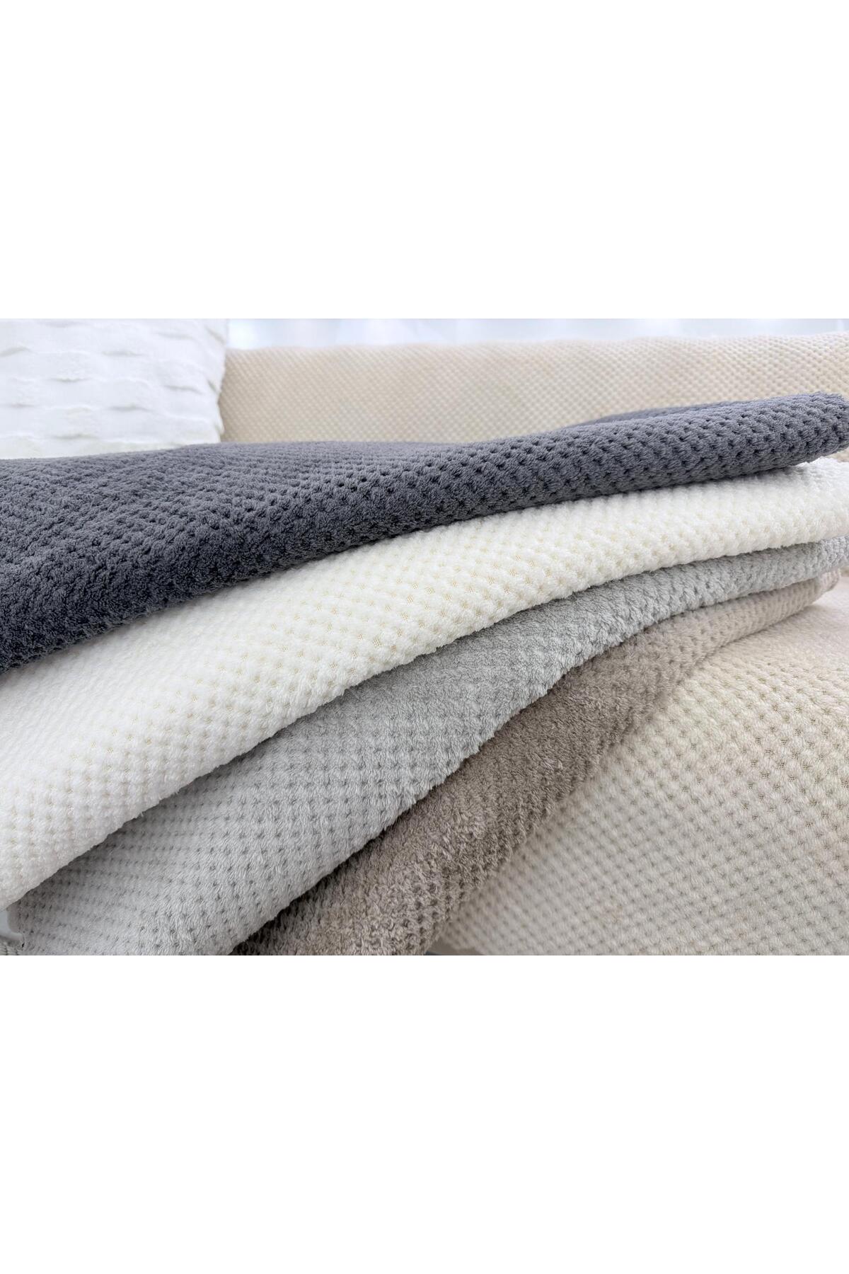 essense Home&Living %100 Bambu BEJ yumuşak tüylü koltuk örtüsü çok amaçlı süngerli koltuk örtüsü ( 170x210) - Görsel 2