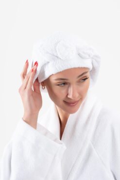 Ender Home CottonVerse Saç Kurulama Bonesi – %100 Pamuk , Fiyonklu