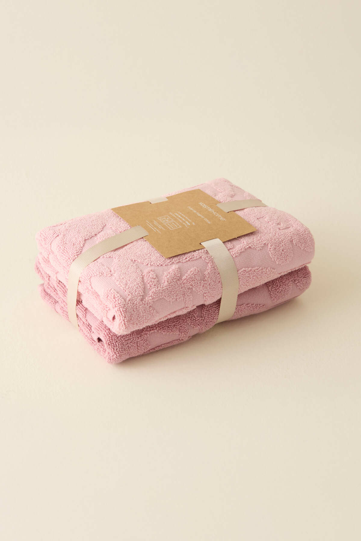 Kaşmir Home Julia Ayak Havlusu 2'li Pudra - Görsel 2