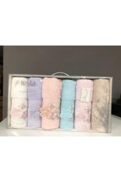 Fiesta 6 Adet Bambu 3d Papatya Havlu 50*90cm