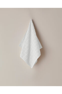 English Home Chequer Pamuk Yüz Havlusu 50x80 cm Beyaz