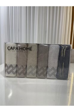Çapa Home Jakarlı %100 Pamuk 6’lı El Havlu Seti