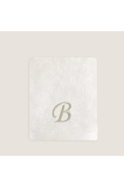 2Ddesign kişiye özel harfli işlemeli el havlusu "B" harfi