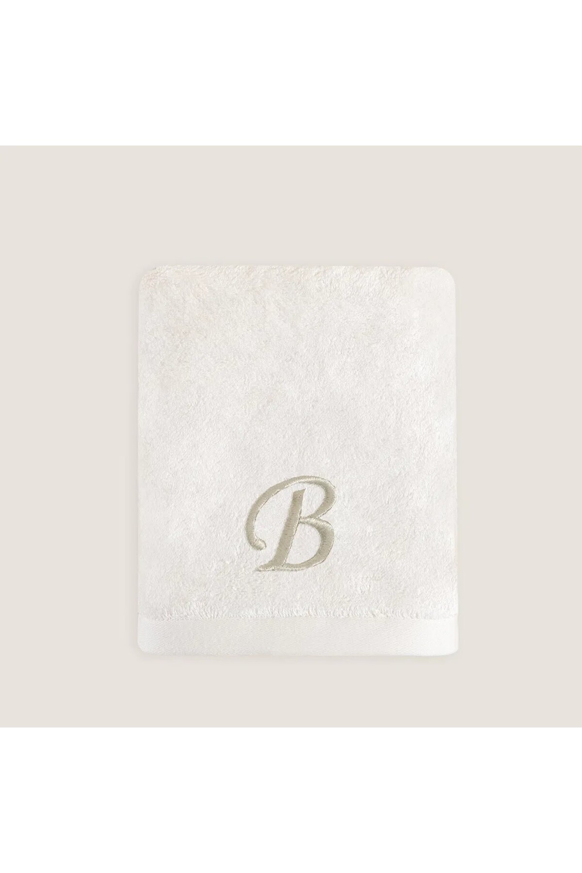 2Ddesign kişiye özel harfli işlemeli el havlusu "B" harfi