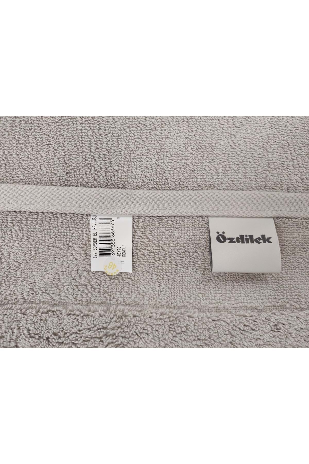 Özdilek Svv Border Kalın & Yumuşak El-Yüz Havlusu (40x76) - Silver (Gri) - Görsel 2