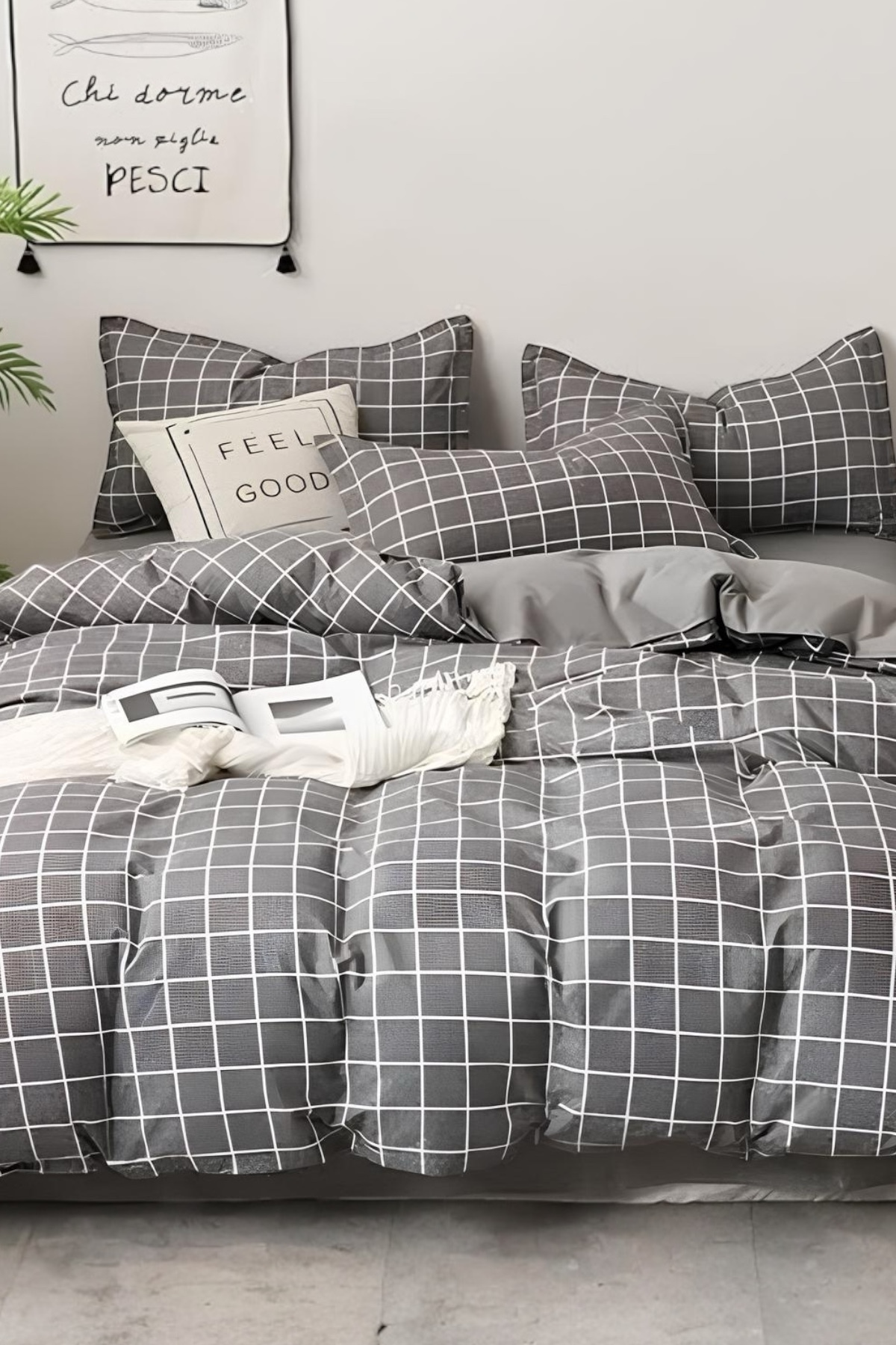 Rimo Home Tek Kişilik Nevresim Takımı Kareli - Görsel 2