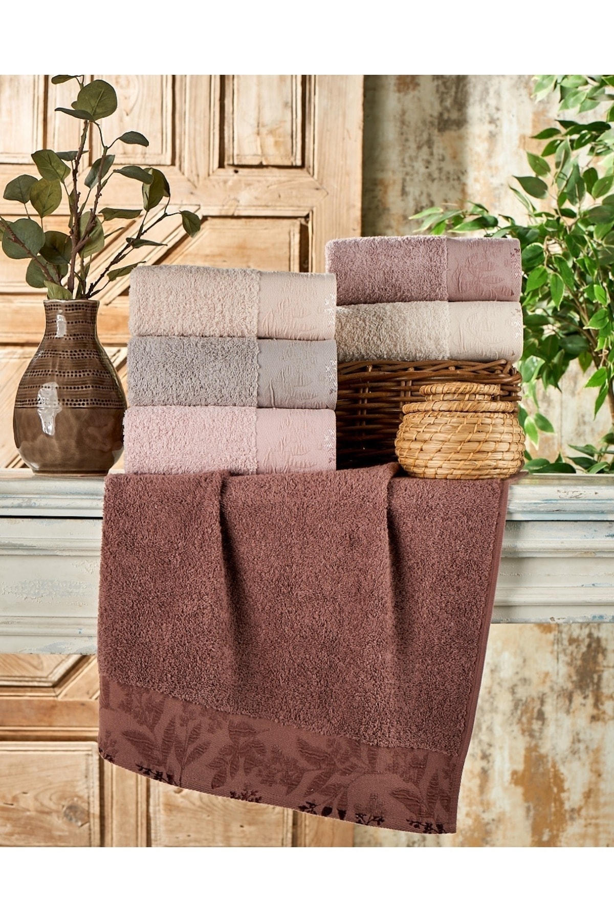 Şıkel %100 Pamuk 6'lı Havlu 50*90 Aybüke