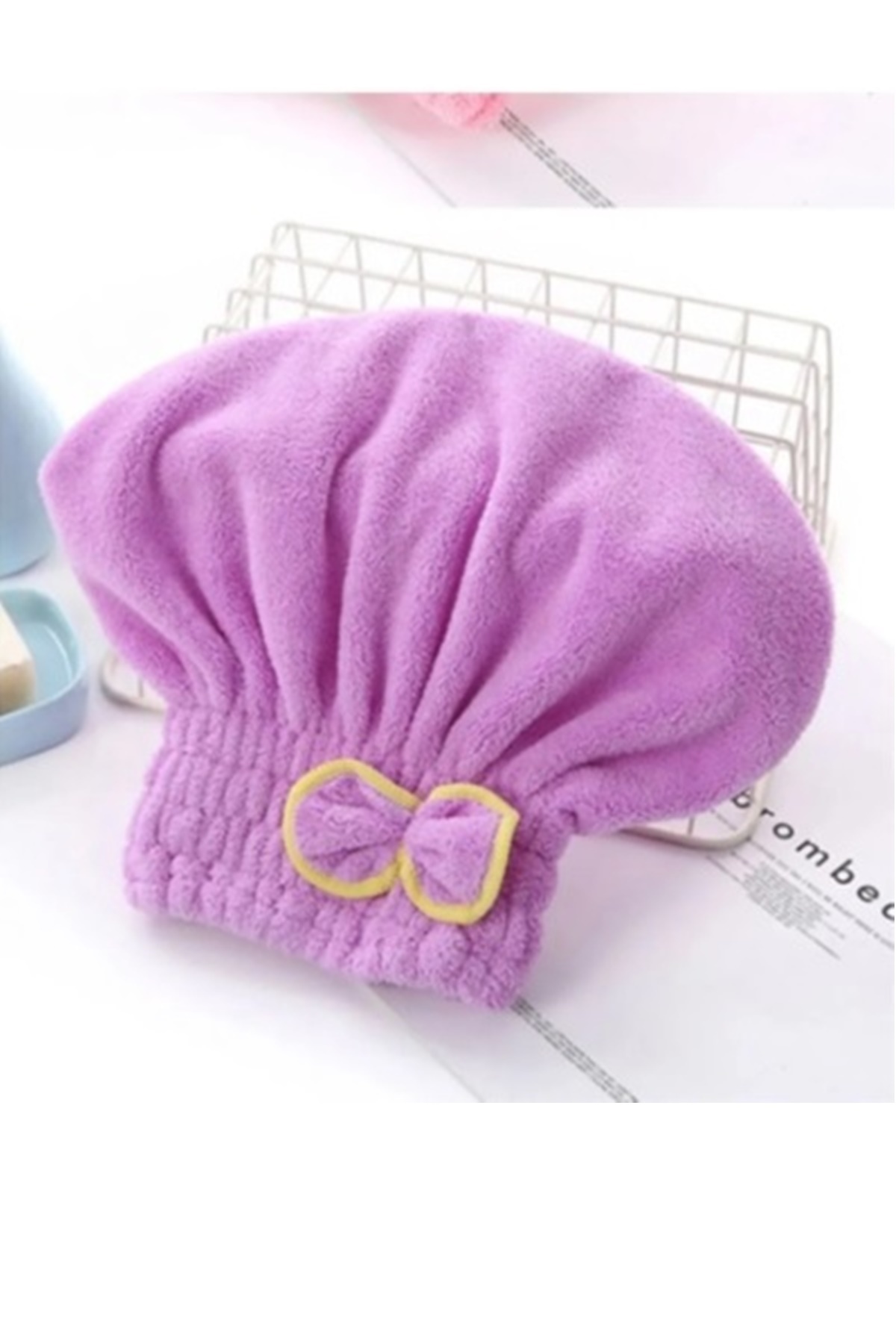 İndirimKap Saç Kurutma Bonesi Kafa Havlusu Duş Bonesi Islak Saç Kurulama Bonesi Mikrofiber Tüm Saçlara Uyumlu