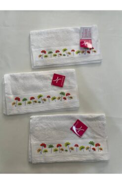 Prima Nova Okaliptus Bambu Beyaz Havlu Set 30 X 50