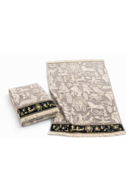 NAURA Concept 🏺 Antik Mısır Desenli %100 Pamuk El & Yüz Havlusu (50x90 cm)