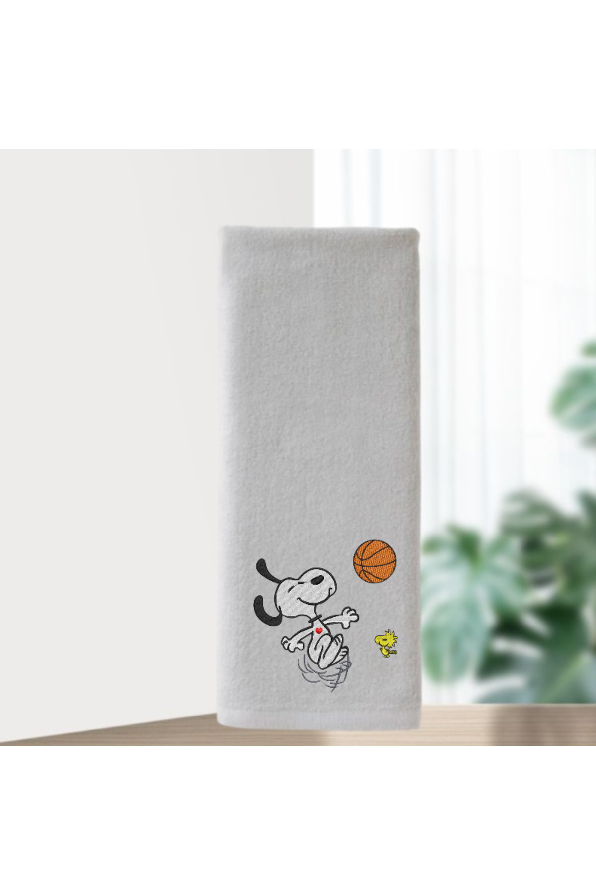 Ursa BASKETBOLCU SNOOPY TASARIMLI NAKIŞLI SPOR HAVLUSU 50X90 - Görsel 3