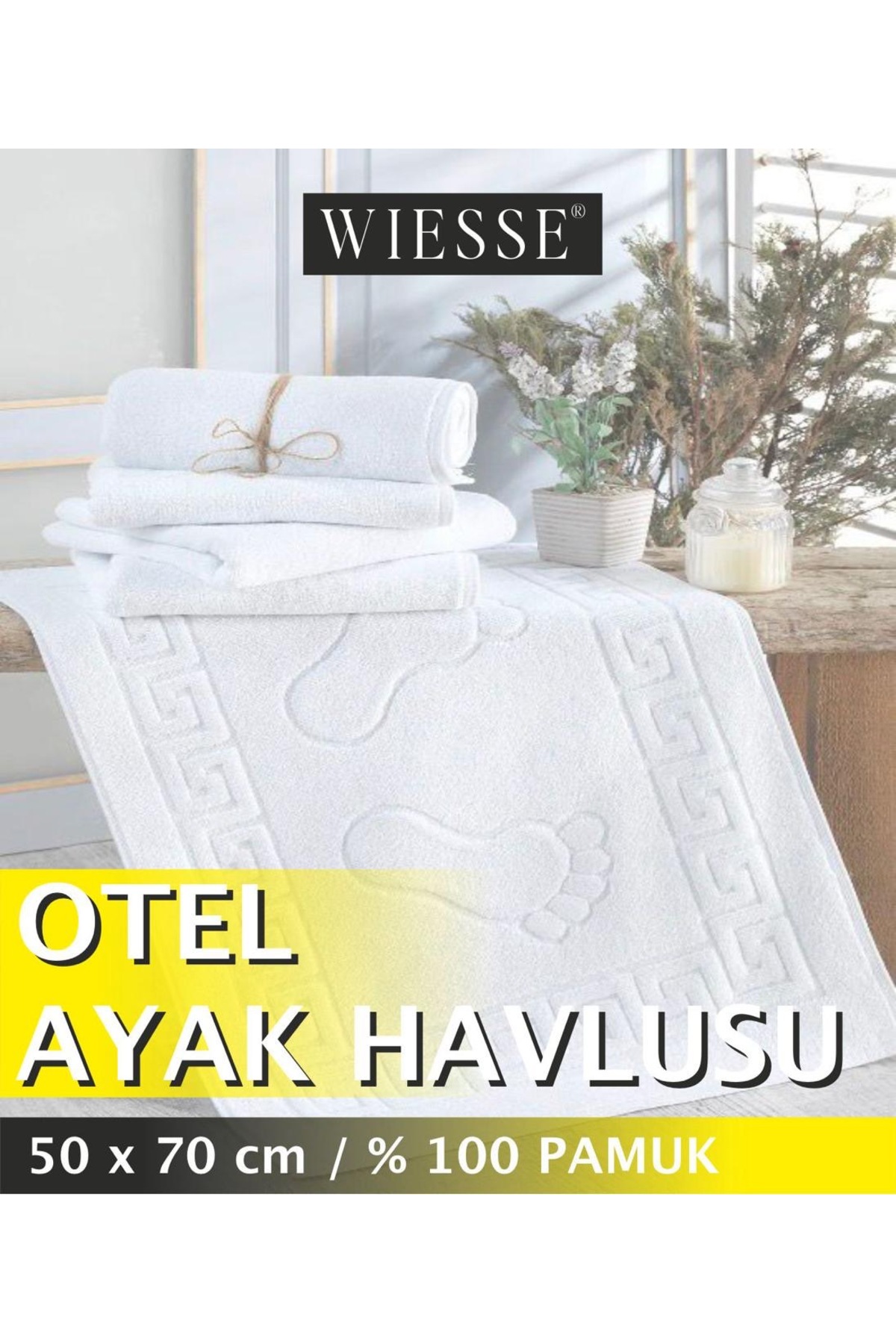 WİESSE OTEL AYAK HAVLUSU - 50x70 cm - %100 Pamuk