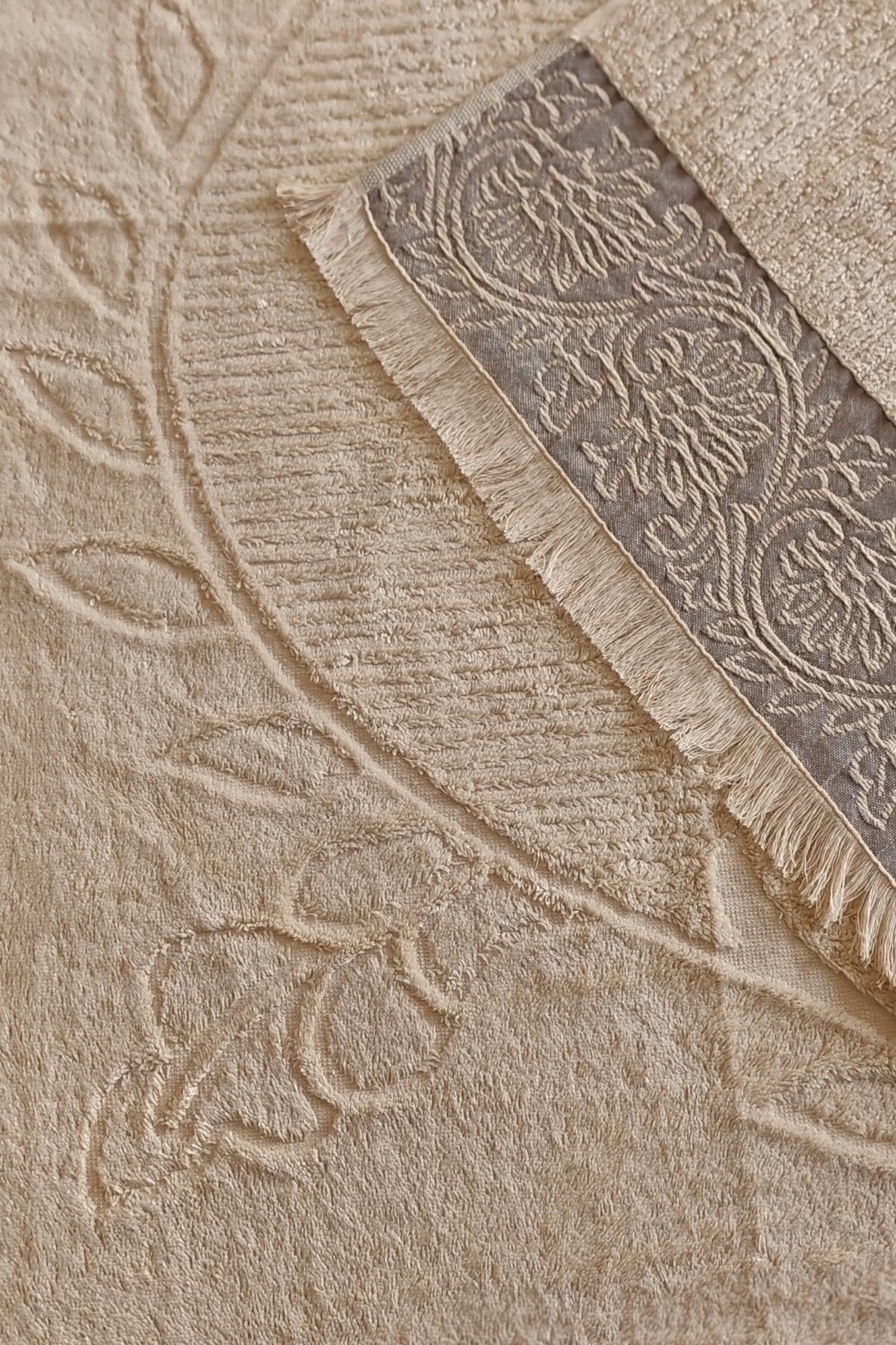 Sevim Bambu Kab. Bord. El Havlusu - Bej - Görsel 2