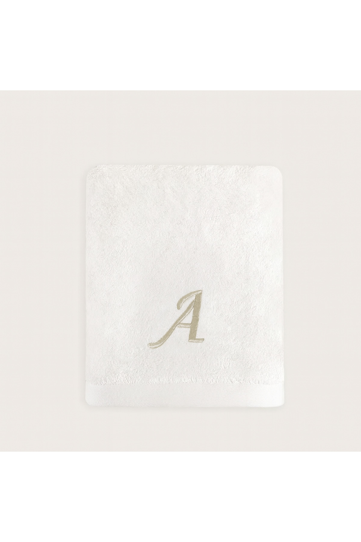2Ddesign kişiye özel harfli işlemeli el havlusu "A" harfi