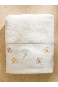 LC Waikiki LCW HOME Ekru Çiçek Nakışlı Yüz Havlusu 50x80 Cm