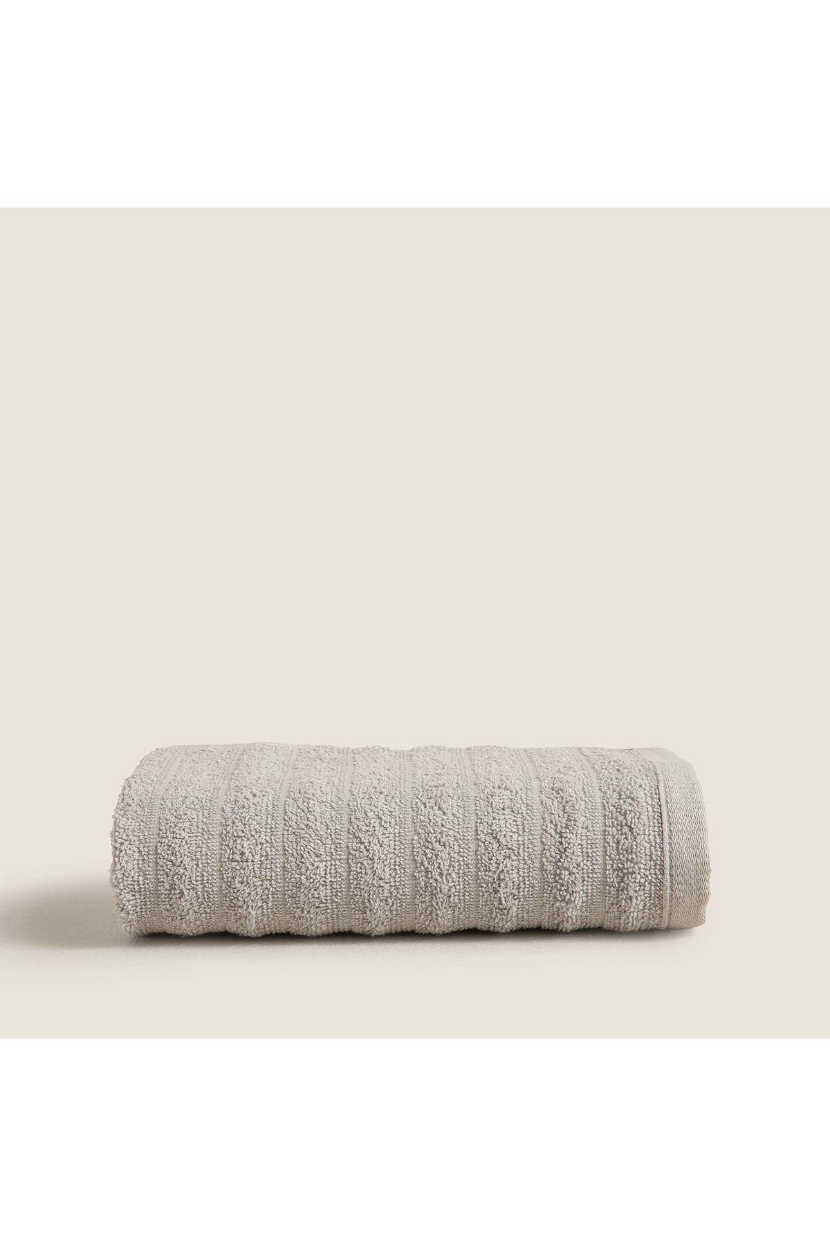 Chakra Waved %100 Pamuk El Havlusu 30x40 cm Grı - Görsel 3