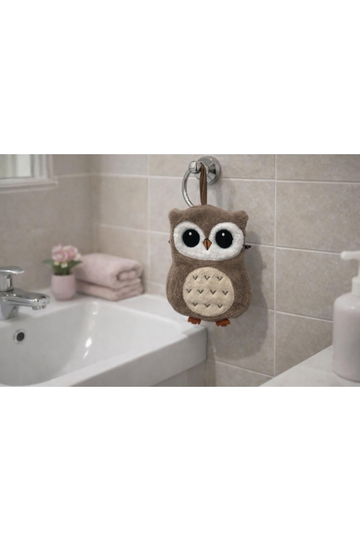 Havlum Baykuş figürlü el havlusu