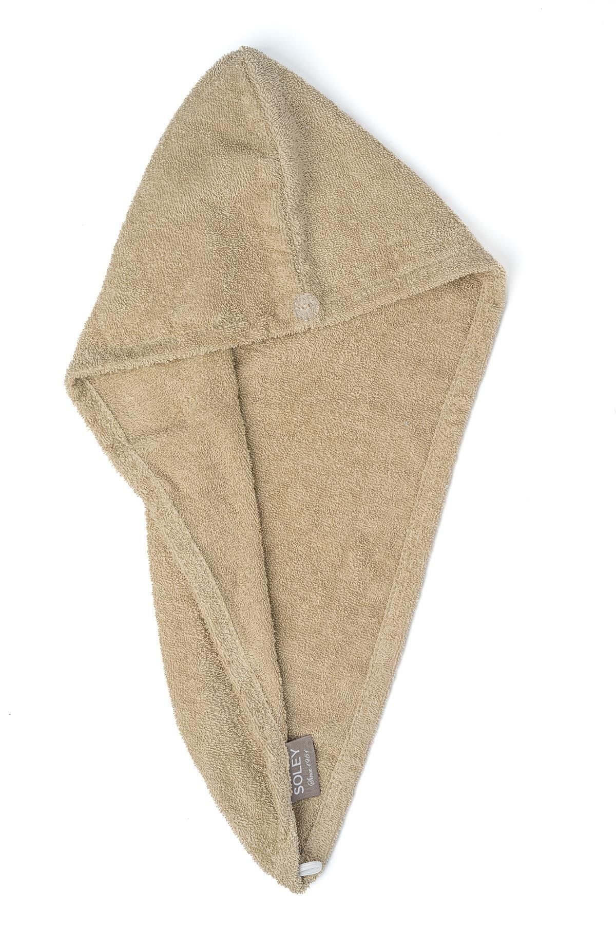 Soley | Talya | Extra Yumuşak Pamuk Saç Havlusu - Bone