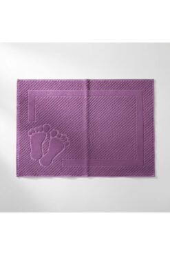 POKUT Ayak İzi Desenli Pamuklu Banyo Ayak Havlusu Yüksek Emici %100 Pamuklu Havlu Paspas