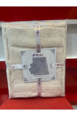 HİKMET 4 LÜ HAVLU BOHÇA SECCADE PREMİUM KALİTE HEDİYELİK ÇEYİZLİK BOHÇALIK ETAMİN SET