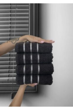 SHAL HOME Shal %100 Pamuk 4lü 50x90 El&Yüz Havlu Seti