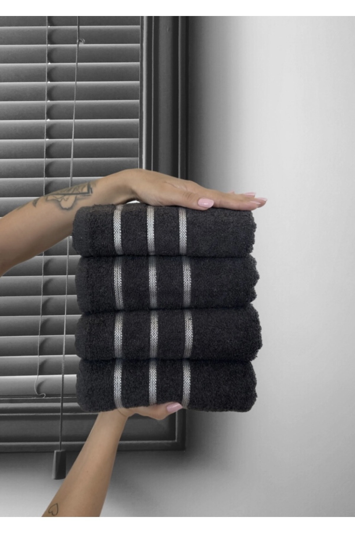 SHAL HOME Shal %100 Pamuk 4lü 50x90 El&Yüz Havlu Seti