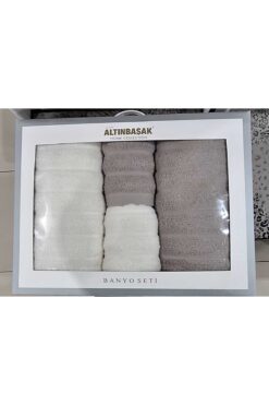 Altınbaşak Monna Banyo Seti / Hamam Seti 4 Parça Ivory/Core Krem/Bej