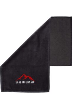 Lord Mountain Spor Havlusu,Fitness Havlusu,Antreman Havlusu,%100 Pamuk Havlu,90x50 Cm Siyah