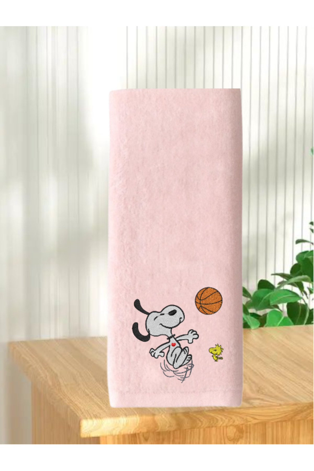 Ursa BASKETBOLCU SNOOPY TASARIMLI NAKIŞLI SPOR HAVLUSU 50X90 - Görsel 3