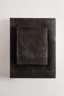 Ca'De'Luz Soria Pima Pamuk Antrasit Havlu Seti