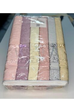 in disco 12 Lİ NAKIŞLI ÇEYİZLİK EL YÜZ HAVLUSU