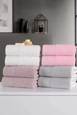 Güvenal Sıla 8'li Kutulu 50x90cm Pamuk Havlu Seti | Havlu | Havlu & Havlu Seti | Çeyiz | El&Yüz Havlusu