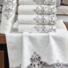 KÜBRAHOME'S Dantelli bambu 50x90 cm yüz havlusu