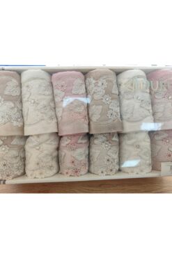 Durul ANALI+KIZLI KADİFE ORKİDE 12Lİ HAVLU SETİ