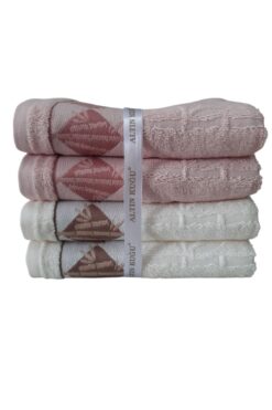 Özdilek Osaka Bambu Havlu 4 Adet- Pembe Krem