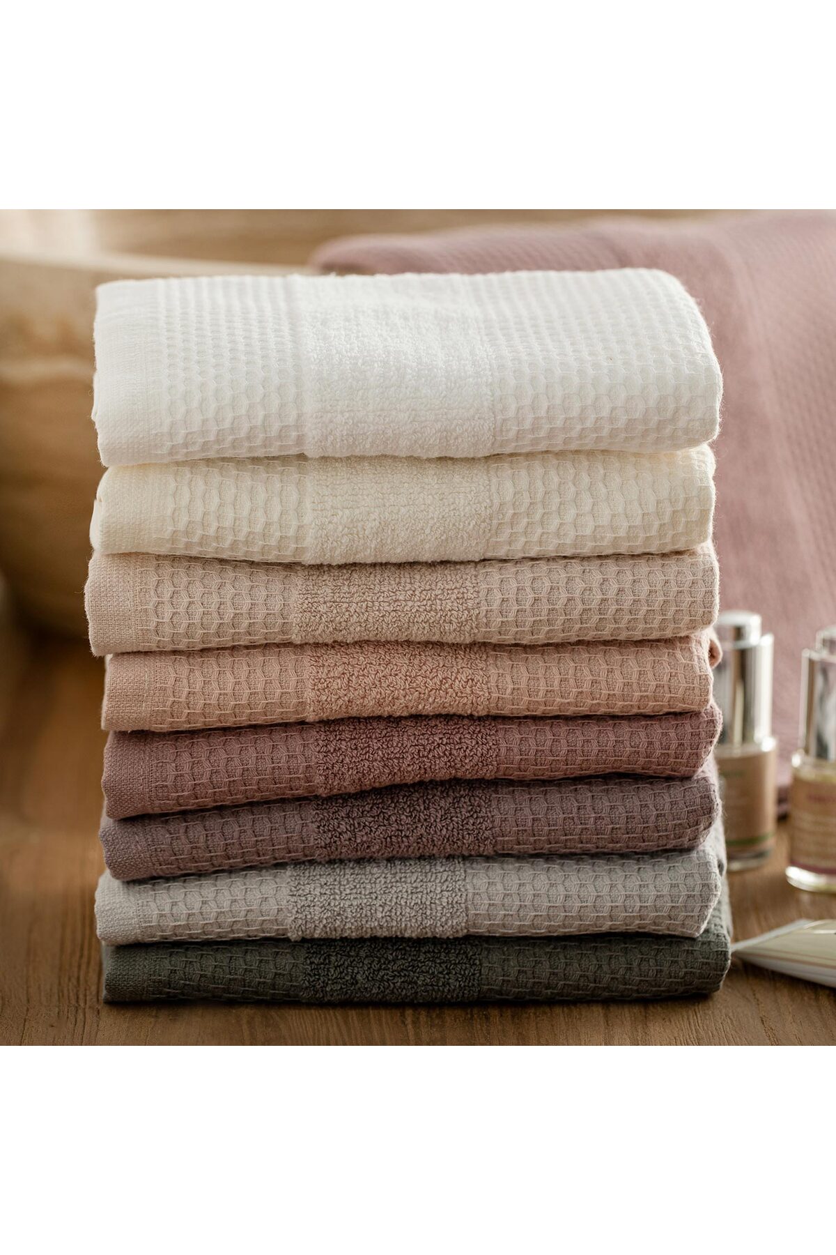 Chakra Sobeska %100 Pamuk El Havlusu 30x40 cm Antrasit - Görsel 2