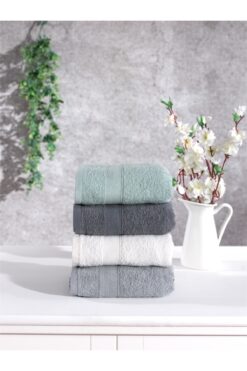 Elvira Home Collection Eh Pamuklu 4'lü El Yüz Havlusu Seti Takımı Günlük Çeyizlik El Yüz Havlusu