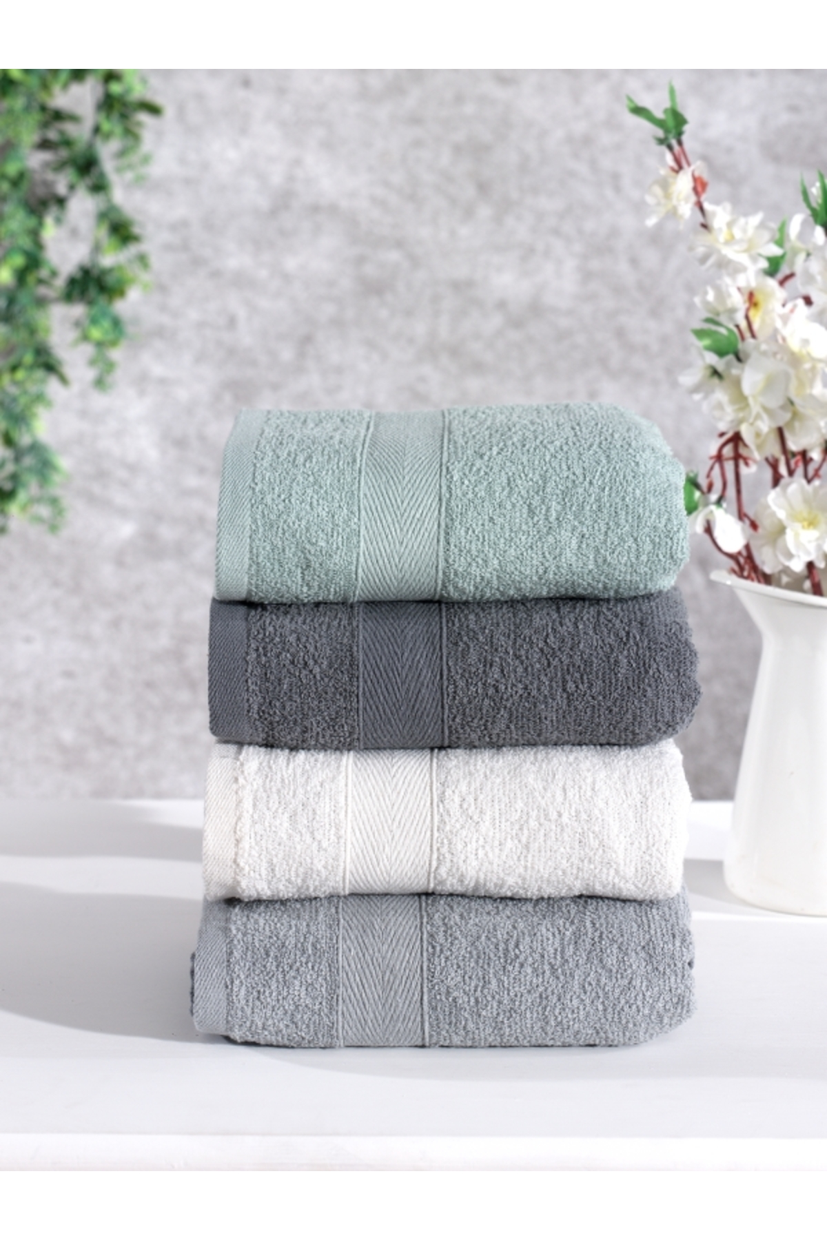 Elvira Home Collection Eh Pamuklu 4'lü El Yüz Havlusu Seti Takımı Günlük Çeyizlik El Yüz Havlusu - Görsel 2