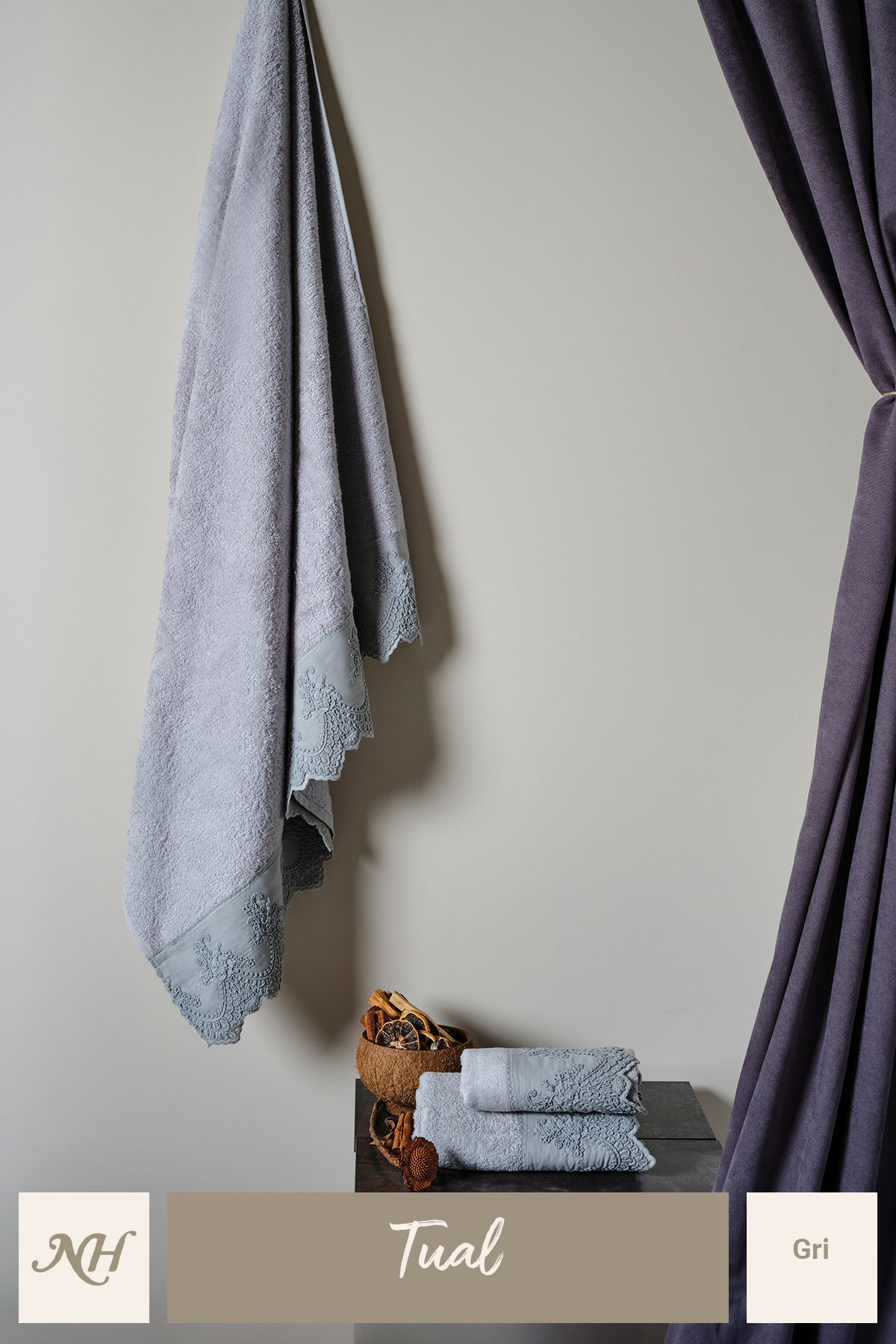 Nazik Home Tual Işlemeli El Havlusu (30 X 50 Cm) - Görsel 2