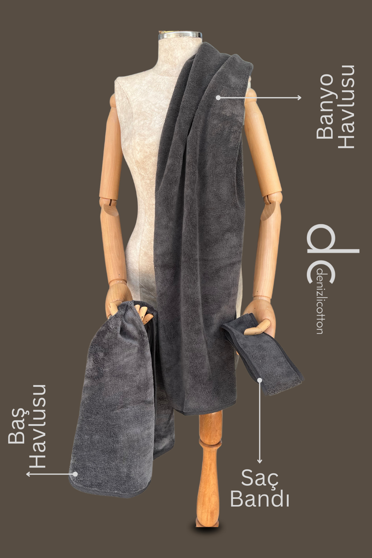 denizlicotton Güzellik Merkezlerine Özel Supersoft Kadife Havlu Seti - Görsel 3