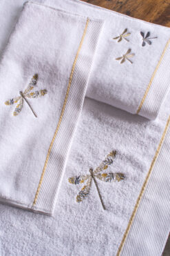 LAVENDIER Lavender Fly El Ve Banyo Havlu Seti (50*80 2 ADET / 80*160 1 ADET) %100 Pamuk.