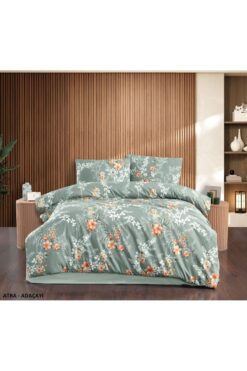 Kristal By Taç Çift Kişilik Terry Cotton Atra Adaçayı Nevresim Takımı